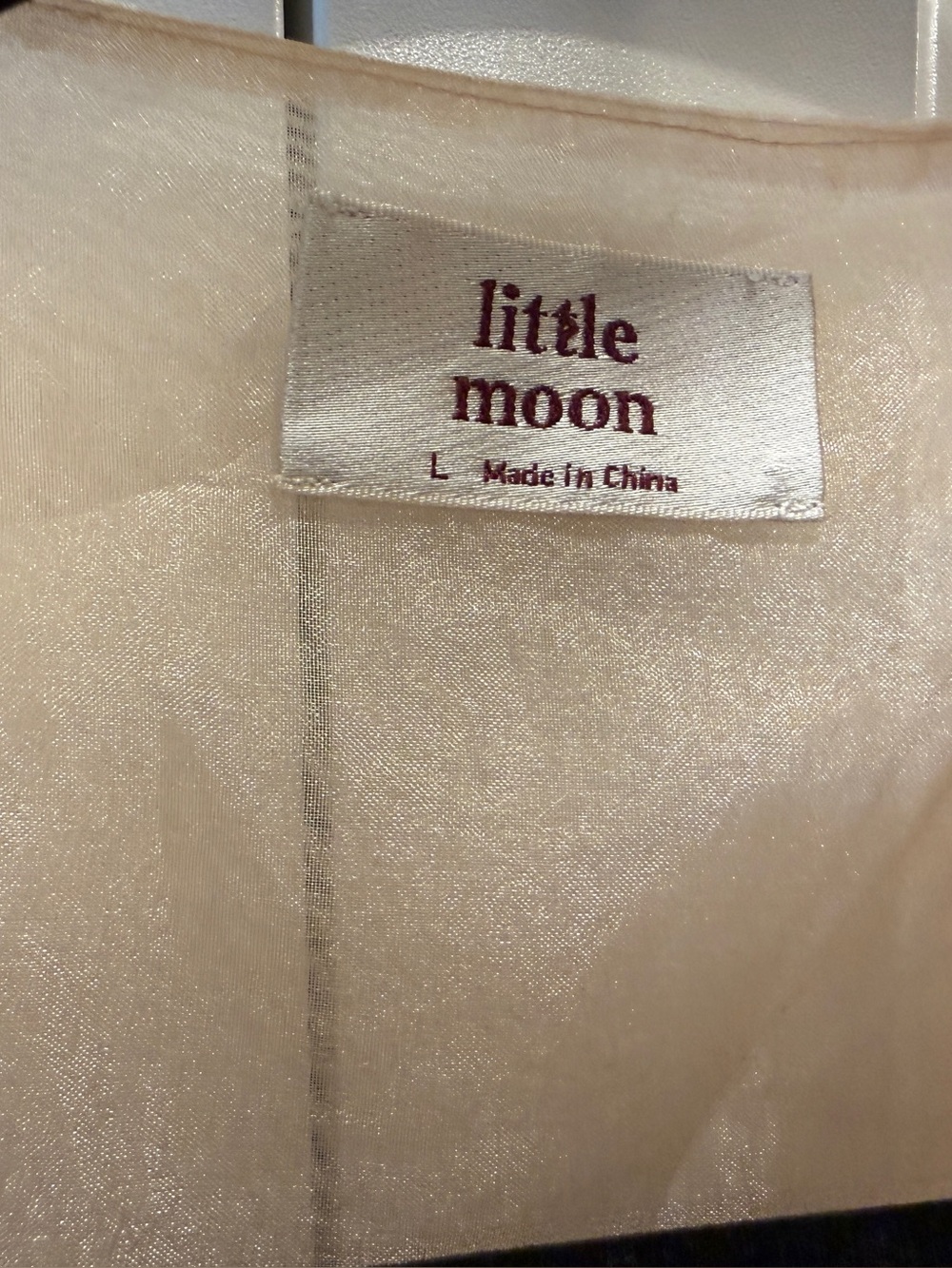 Cropped little moon shrug organza L womens - Picture 3 of 5